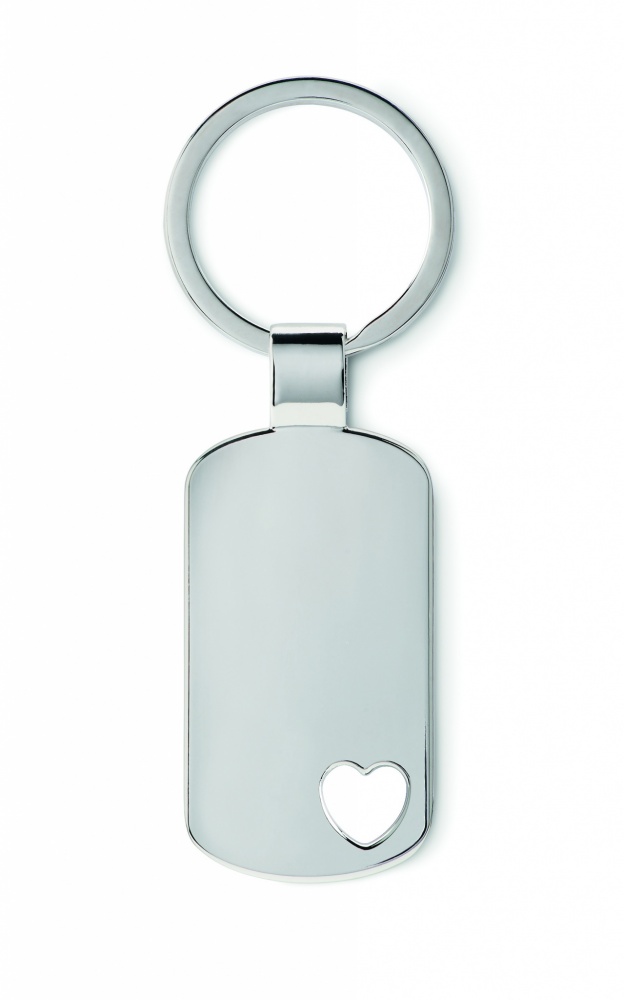 Logotrade promotional item image of: Key ring with heart detail Jūrmala
