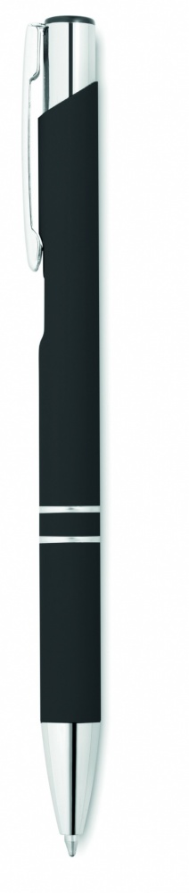 Logo trade promotional merchandise photo of: Ball pen in rubberised finish