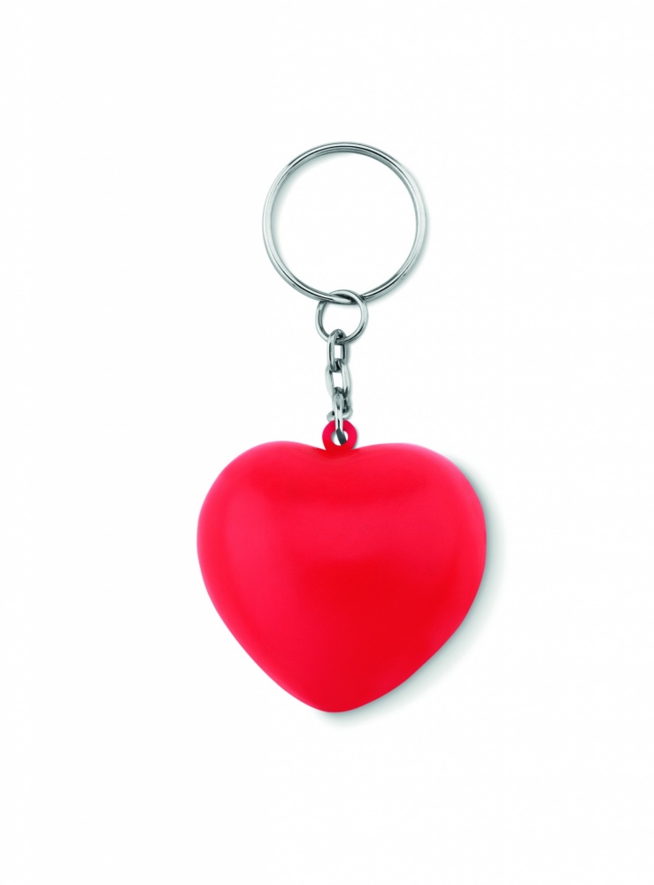 Logo trade promotional giveaway photo of: Key ring with PU heart Ogre