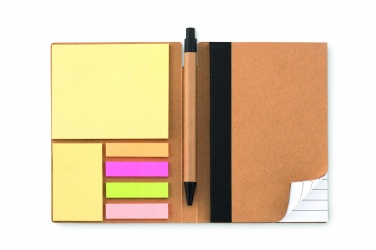 Logo trade business gifts image of: Notebook w/pen & memo pad