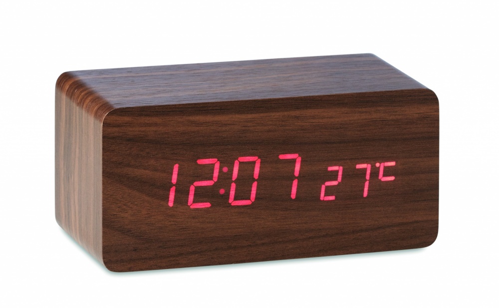Logo trade promotional products picture of: LED clock/5W wireless charger