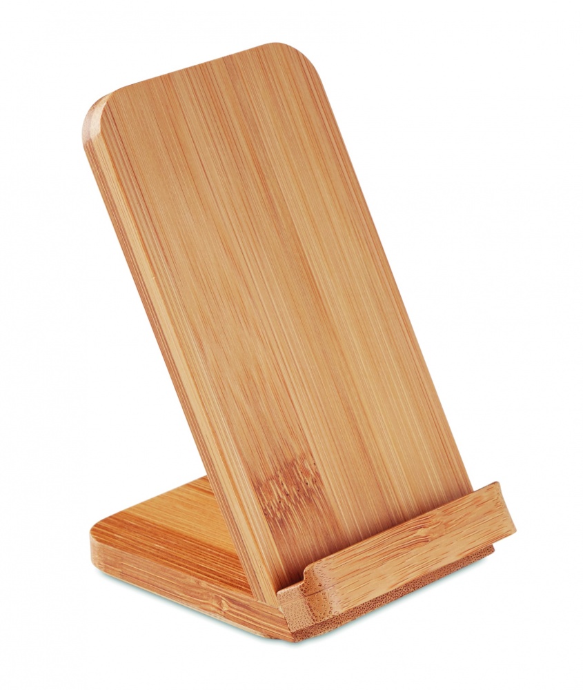Logotrade corporate gift image of: Bamboo wireless charge stand 5W WIRESTAND