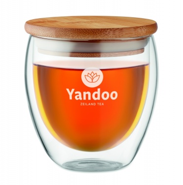 Logo trade promotional merchandise image of: Double wall glass 250ml Hamburg