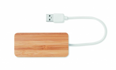 Logotrade corporate gift picture of: Bamboo USB 3 ports hub