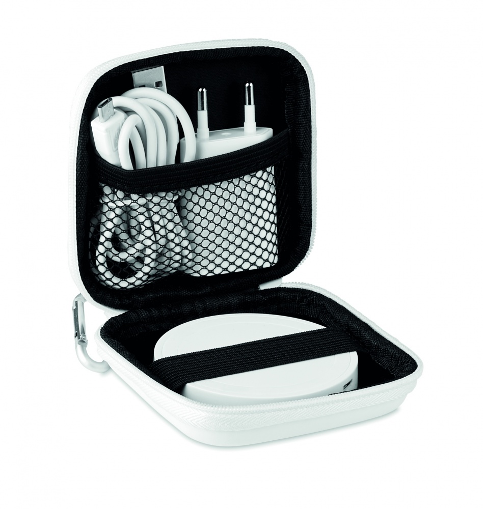 Logo trade promotional product photo of: Wireless charger travel set