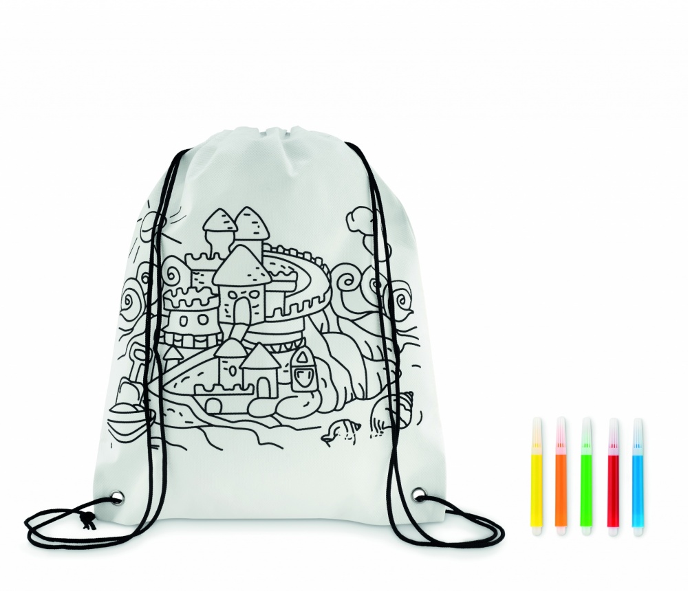 Logotrade promotional product picture of: Non woven kids bag with pens