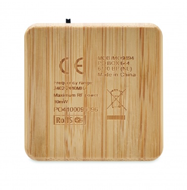 Logotrade promotional gift image of: Bamboo wireless speaker