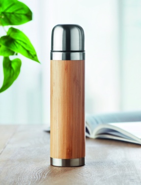 Logotrade promotional gifts photo of: Double wall bamboo cover flask 400ml CHAN BAMBOO
