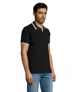 Logo trade promotional giveaways picture of: PASADENA men polo 200g