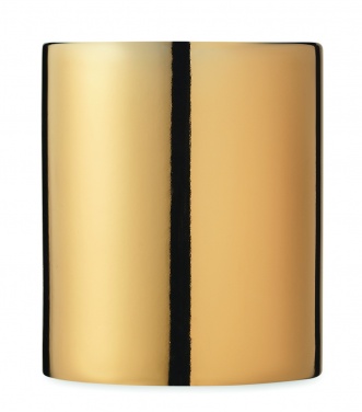 Logo trade business gifts image of: Ceramic mug metallic 300 ml