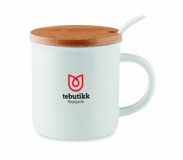 Logotrade business gift image of: Porcelain mug with spoon
