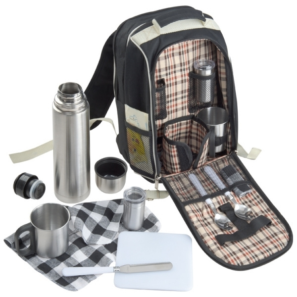 Logotrade promotional product picture of: Luxurious picnic backpack with cool bag GEORGIA