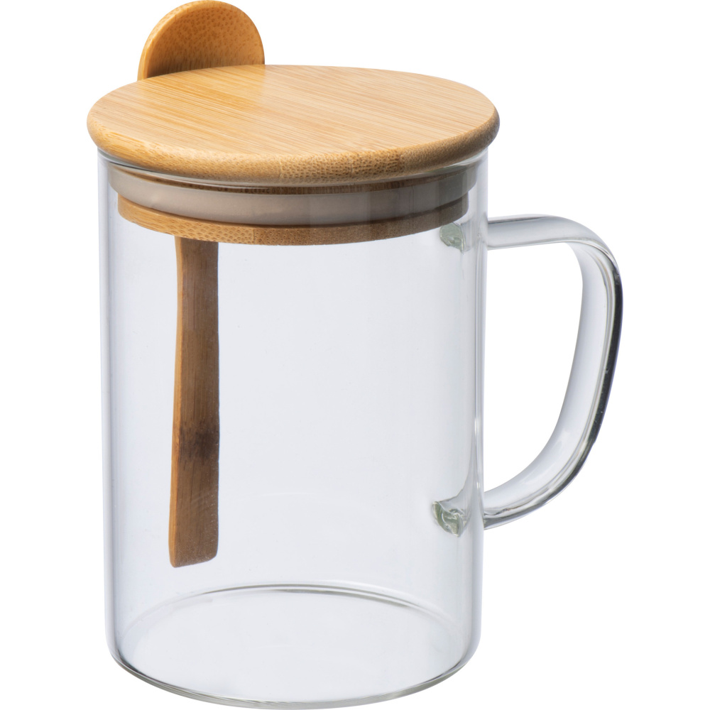 Logo trade promotional product photo of: Glass mug JACKSON 420 ml