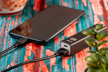 Logotrade corporate gift image of: Metal power bank PORT HOPE 2200mAh