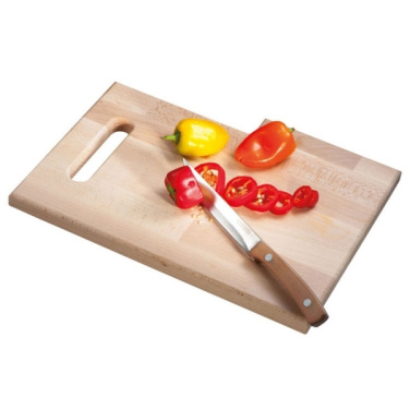 Logo trade promotional merchandise photo of: Wooden board with knife LIZZANO