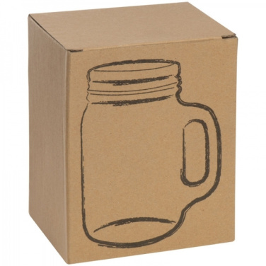 Logo trade promotional gifts image of: Drinking glass with handle and lid TREVISO 450 ml