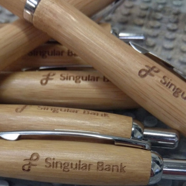 Logo trade promotional items picture of: Wooden ballpen BRENTWOOD