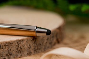 Logotrade advertising product picture of: Wooden ballpen with touch function ERFURT