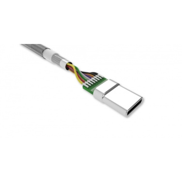Logotrade promotional giveaway image of: Nylon data transfer cable LK30 Type - C Quick Charge 3.0