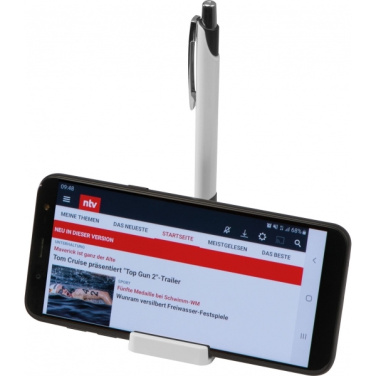 Logo trade promotional product photo of: Mobile phone holder with metal ballpen REGINA