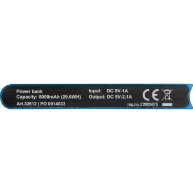 Logotrade advertising product picture of: Power bank 8 000 mAh WOLFSBERG
