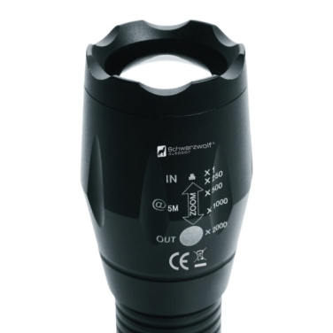 Logo trade promotional product photo of: Flashlight ANTELAO Schwarzwolf