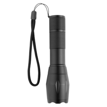 Logo trade promotional items picture of: Flashlight DELGADA Schwarzwolf