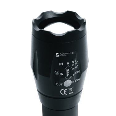 Logotrade promotional items photo of: Flashlight DELGADA Schwarzwolf