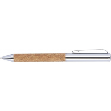 Logo trade promotional gifts image of: Twist-ballpen metal and cork LILLEHAMMER