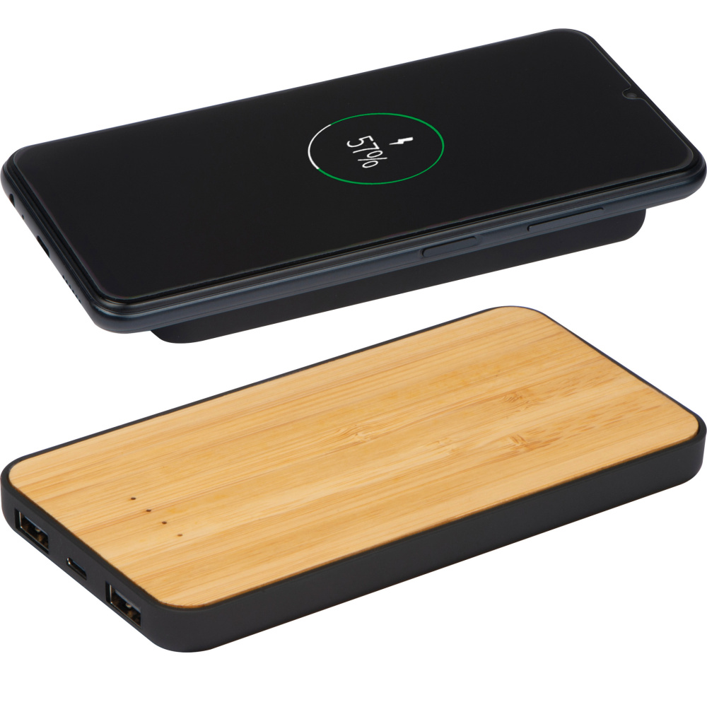 Logotrade promotional giveaways photo of: Wireless charger and powerbank 8000 mAh MILAN