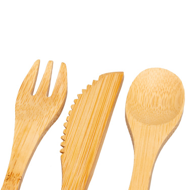 Logotrade promotional items photo of: Bamboo cutlery set BONNEVILLE