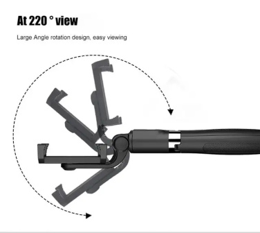 Logo trade corporate gifts image of: Selfie stick with tripod, K06