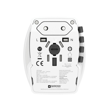 Logotrade advertising products photo of: SKROSS World Travel Adapter MUV 65W PD with USB C Cable