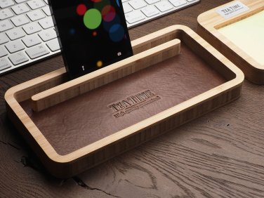 Logo trade promotional items image of: Wooden desk organiser 1852292