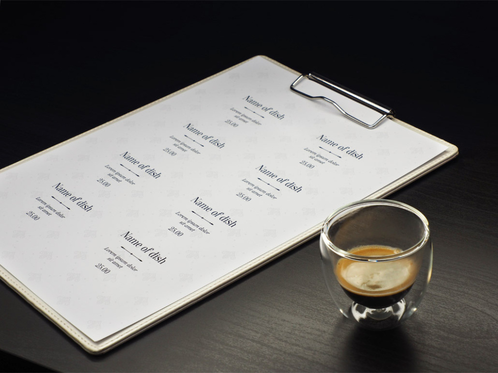 Logotrade promotional merchandise image of: Clipboard menu 1122119