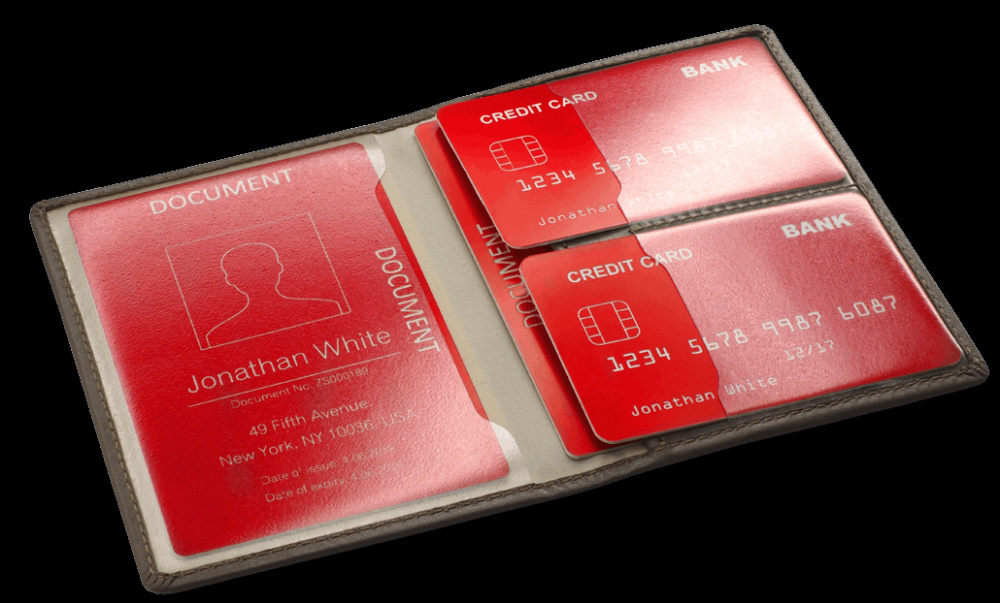 Logo trade corporate gifts image of: RFID document wallet 611131
