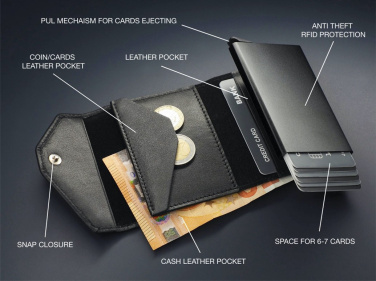 Logo trade promotional merchandise image of: RFID wallet 1249131