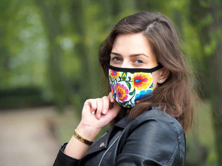 Logo trade promotional giveaway photo of: MARS cotton mask (size L) 1569165