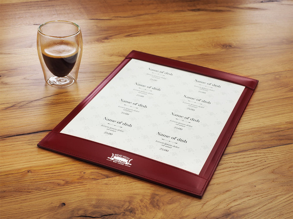 Logo trade advertising products image of: Menu pad 1025094