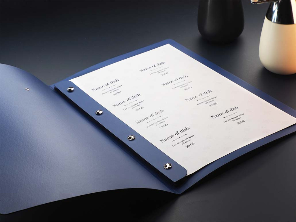 Logo trade corporate gifts image of: Menu cover 1619243