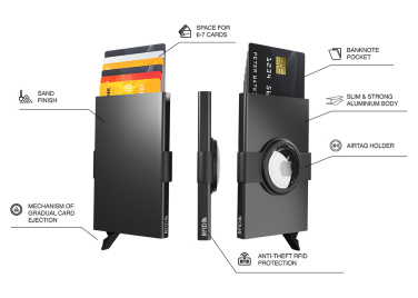 Logotrade business gift image of: RFID credit card case with holder for AirTag 2163108