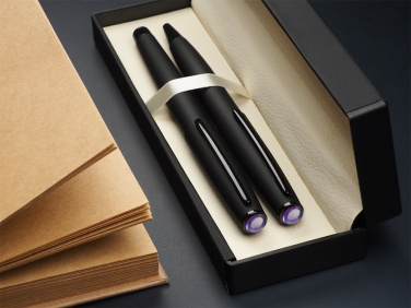 Logo trade promotional gift photo of: Amethyst Pen set  1288036
