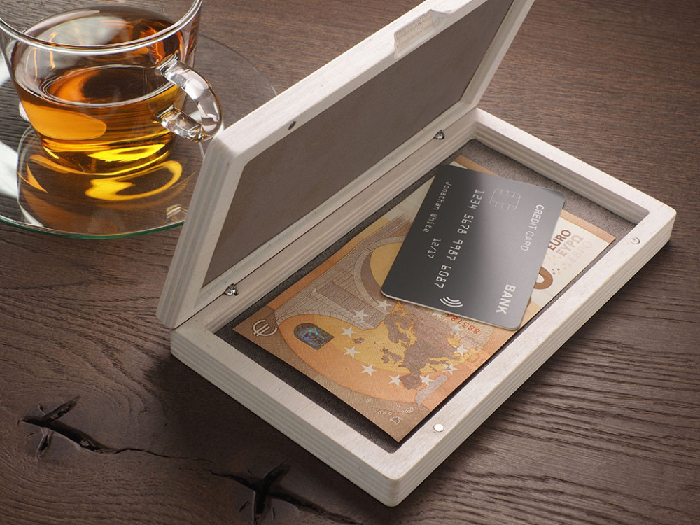 Logo trade corporate gift photo of: Wooden bill box 1816121
