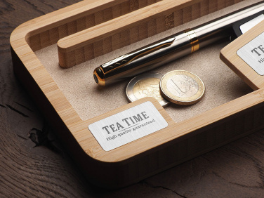 Logo trade corporate gifts image of: Wooden desk organiser 1818292