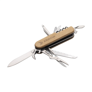 Logo trade promotional giveaways picture of: Beechwood Pocket knife