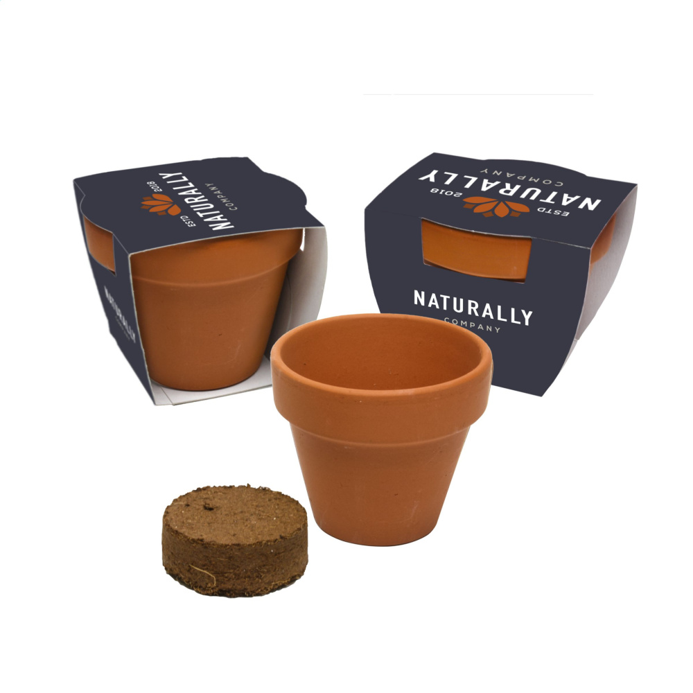 Logo trade business gift photo of: Flowermix Terracotta flower seeds