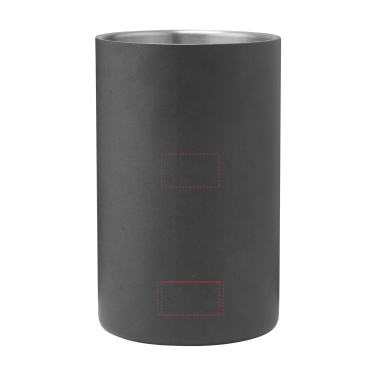 Logo trade promotional gift photo of: CoolSteel Black wine cooler