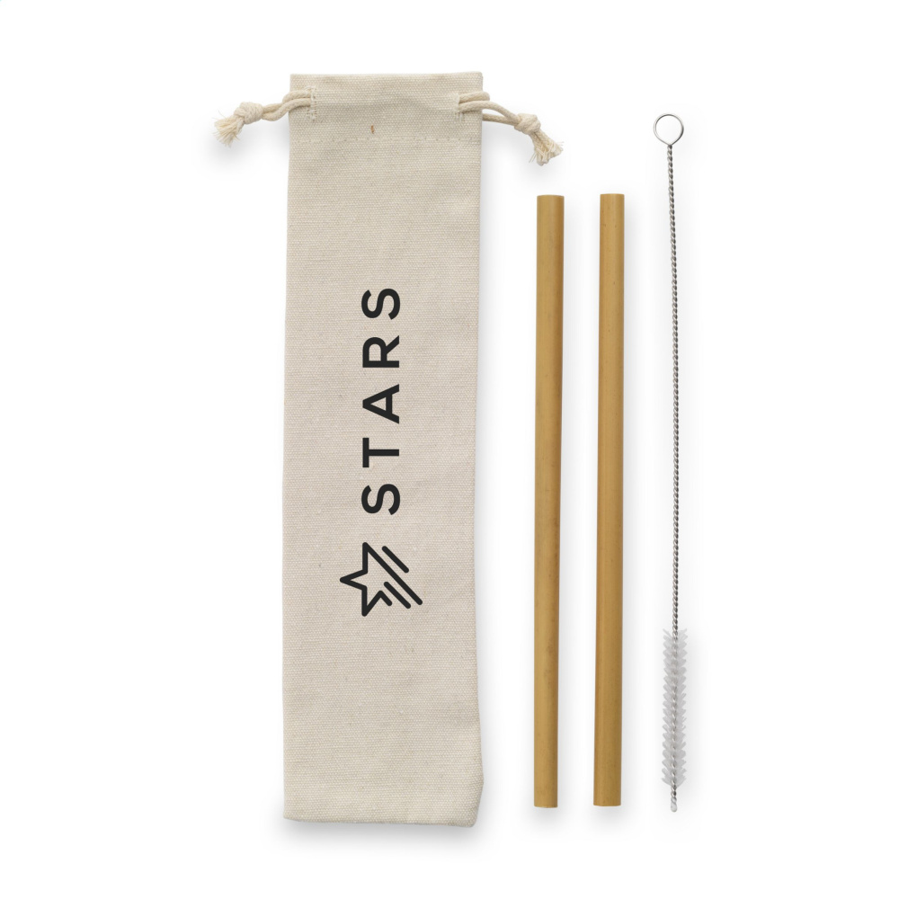 Logotrade advertising product picture of: ECO Bamboe Straw Set bamboo straws