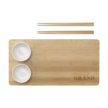Logo trade promotional giveaways picture of: Temaki Bamboo Sushi Tray gift set