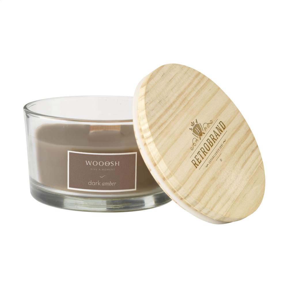 Logotrade promotional gifts photo of: Wooosh Flame Scented Candle Dark Amber